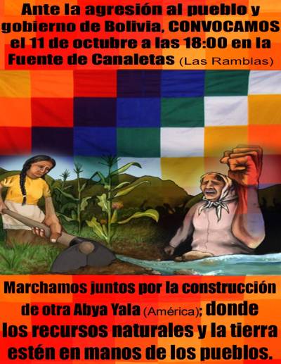 Cartell Convocatòria per Bolivia